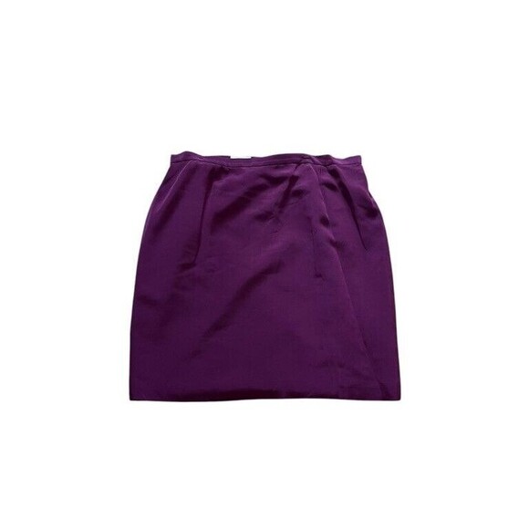Talbots Vintage Pure Silk Lined Pencil Skirt Plus Size 20 - Purple - Business - Picture 1 of 7
